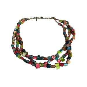 Colorful bohemian necklace